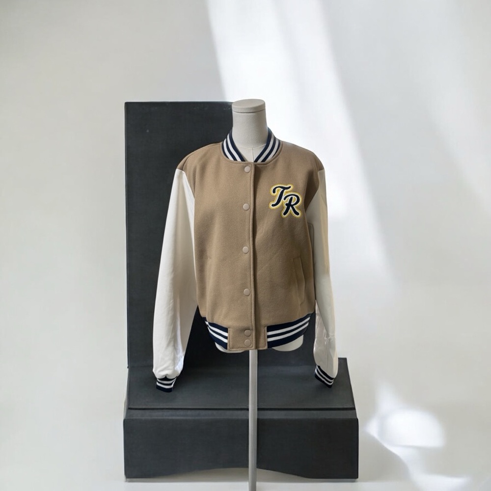 True Religion Wool Script Varsity Jacket SZ LG NWT‎